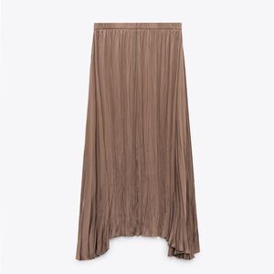 Zara satin effect midi skirt